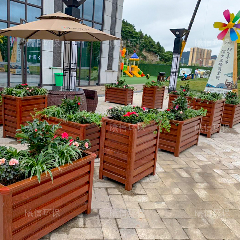 紅木色組合花箱12