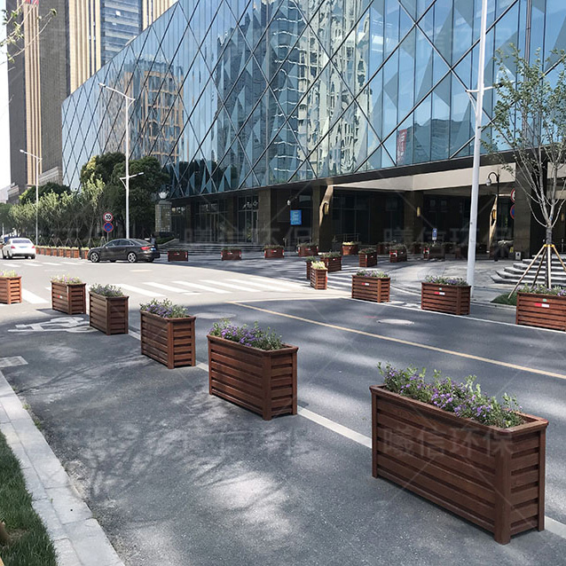 紅木色隔離花箱